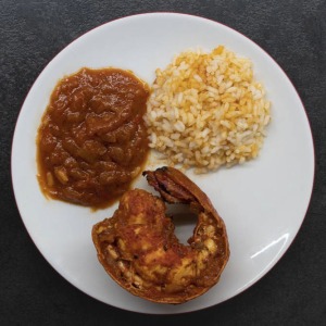 Nature morte culinaire. Demi-Homard & riz