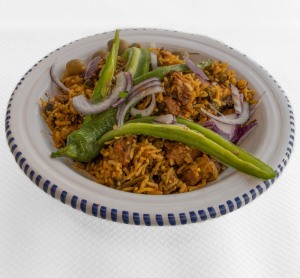 Tunisian dishe culinary Still Life. Rice